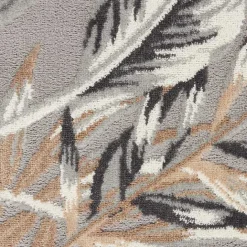 Outlet Kirklands Home Gray Grand Leaf Coastal Area Rug, 7x9