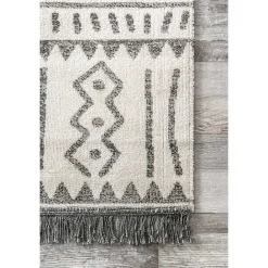 Kirklands Home Gretchen Tribal Outdoor Area Rug, 5x8 Gray