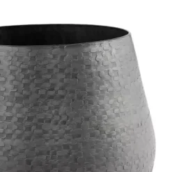 New Kirklands Home Gray Hammered Metal Retta Planter