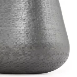 New Kirklands Home Gray Hammered Metal Retta Planter