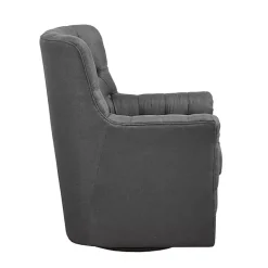 Clearance Kirklands Home Hand-Tufted Swivel Glider Accent Chair Gray