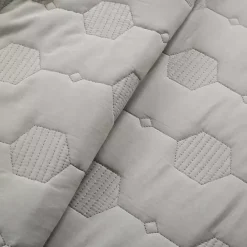 Discount Kirklands Home Hexagon Honeycomb 3-pc. Full/Queen Quilt Set Gray