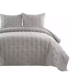 Online Kirklands Home Hexagon Honeycomb 3-pc. Cali King Quilt Set Gray