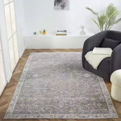 Outlet Kirklands Home Gray Ivory Area Rug, 5x8