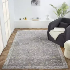 Discount Kirklands Home Gray Ivory Area Rug, 7x9