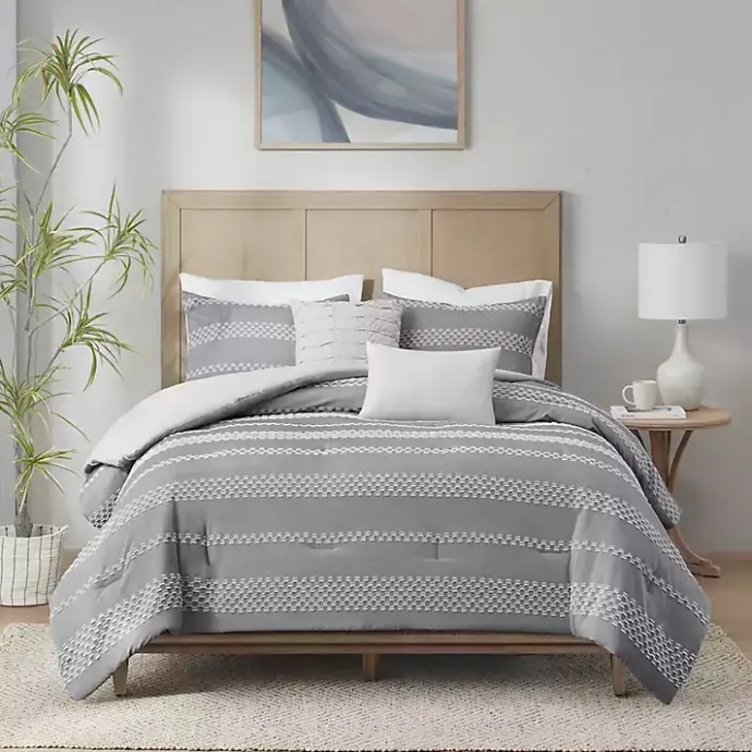 Outlet Kirklands Home Jacquard 5-pc. California King Comforter Set Gray