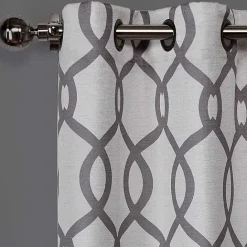 Outlet Kirklands Home Gray Kenzie Curtain Panel Set, 96 in