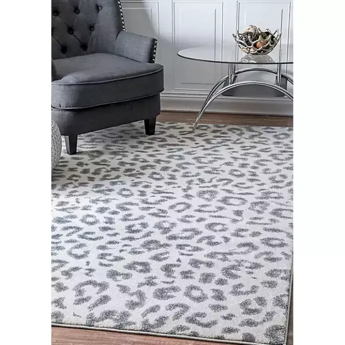 Best Kirklands Home Leopard Print Area Rug, 5x7 Gray