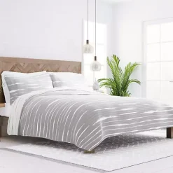 Outlet Kirklands Home Gray Linear Reversible 2-pc. Twin Quilt Set