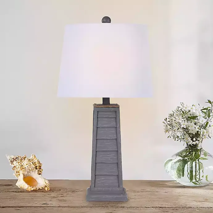 Hot Kirklands Home Louvered Shutter Table Lamps, Set of 2 Gray