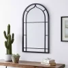 Hot Kirklands Home Gray Metal Arched Mirror