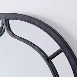 Hot Kirklands Home Gray Metal Arched Mirror