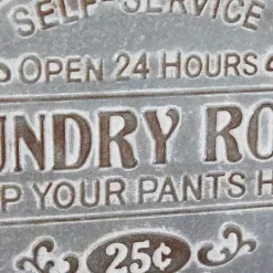 Kirklands Home Metal Laundry Room Wall Plaque Gray