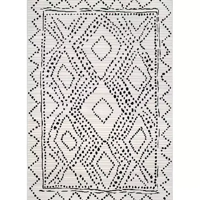 Clearance Kirklands Home Gray Millie Dotted Trellis Area Rug, 9x12
