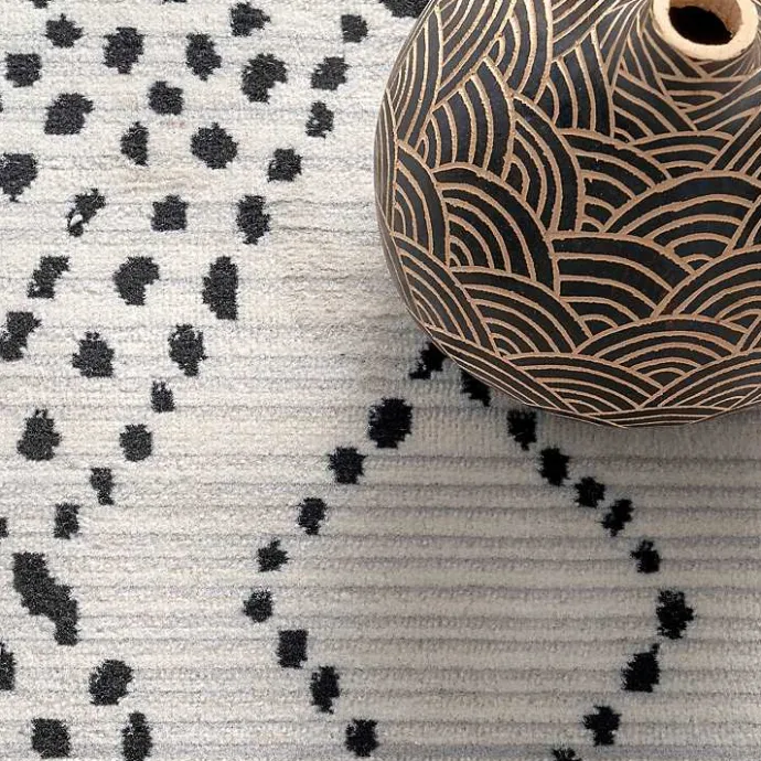 Clearance Kirklands Home Gray Millie Dotted Trellis Area Rug, 9x12