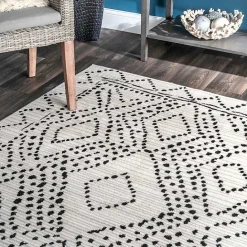 Clearance Kirklands Home Gray Millie Dotted Trellis Area Rug, 9x12