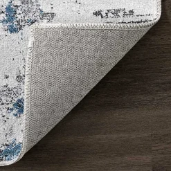 Kirklands Home Gray Modern Abstract Washable Area Rug, 5x8
