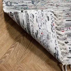 Online Kirklands Home Gray Mottled Stripe Tassel Area Rug, 8x10