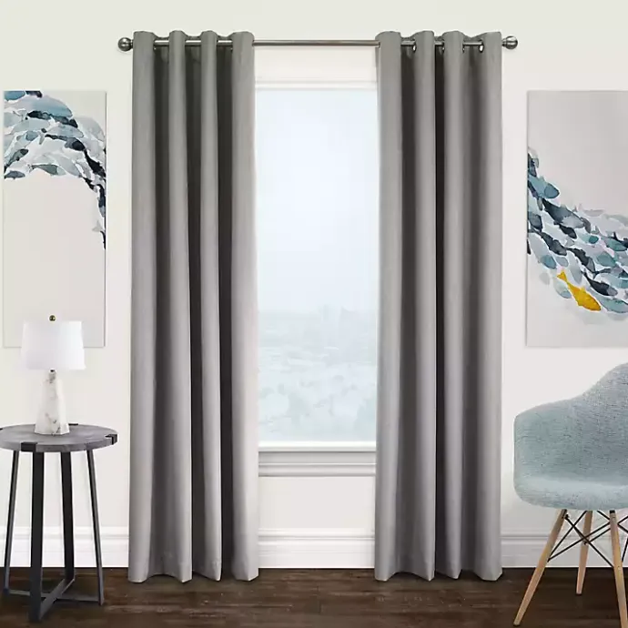 Kirklands Home Newberry Blackout Curtain Panel, 84 in. Gray