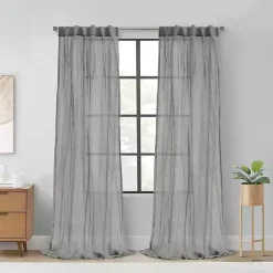 Clearance Kirklands Home Paloma Curtain Panel, 108 in. Gray