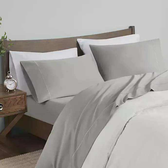 Best Kirklands Home Pima Cotton Sateen 4-pc. King Sheet Set Gray