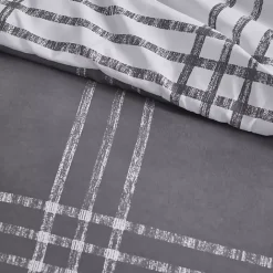 Outlet Kirklands Home Gray Plaid Dayton 3-pc. Full/Queen Comforter Set