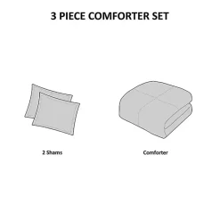 Outlet Kirklands Home Gray Plaid Dayton 3-pc. Full/Queen Comforter Set