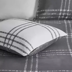 Discount Kirklands Home Gray Plaid Dayton 3-pc. King Comforter Set