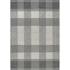 Clearance Kirklands Home Plaid Emily Henderson x RugsUSA Runner, 2x8 Gray