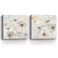 Sale Kirklands Home Poppy Garden 2-pc. Canvas Art Set, 30x30 in. Gray
