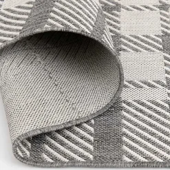 Clearance Kirklands Home Priya Plaid Indoor/Outdoor Area Rug, 5x7 Gray