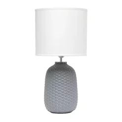 Hot Kirklands Home Purled Ceramic Table Lamp Gray