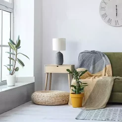 Hot Kirklands Home Purled Ceramic Table Lamp Gray