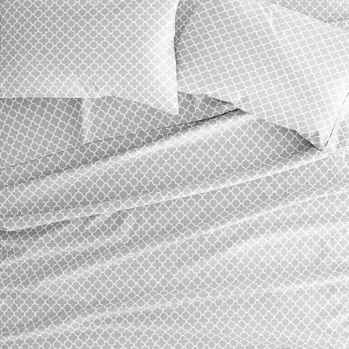 Clearance Kirklands Home Quatrefoil 4-pc. Full Sheet Set Gray