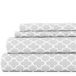 Outlet Kirklands Home Quatrefoil 3-pc. Twin Sheet Set Gray