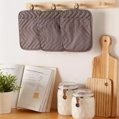 Best Kirklands Home Quilted 3-pc. Potholder Set Gray