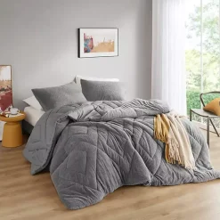 Hot Kirklands Home Quilted Teddy 3-pc. Full/Queen Comforter Set Gray