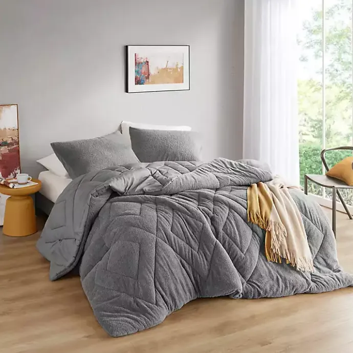 Hot Kirklands Home Quilted Teddy 3-pc. King Comforter Set Gray