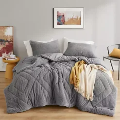 Hot Kirklands Home Quilted Teddy 3-pc. King Comforter Set Gray