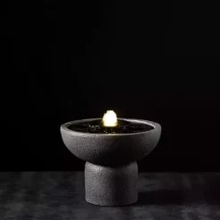 Clearance Kirklands Home Resin Pedestal Outdoor Fountain, 8 in. Gray