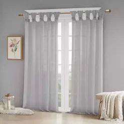 Sale Kirklands Home Gray Rosette Tab Top Curtain Panel, 84 in. Grayr