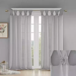 Sale Kirklands Home Gray Rosette Tab Top Curtain Panel, 84 in. Grayr