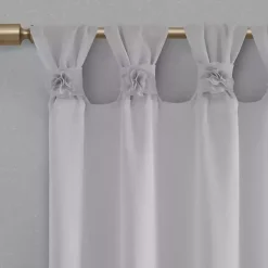 Sale Kirklands Home Gray Rosette Tab Top Curtain Panel, 84 in. Grayr