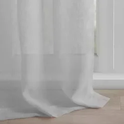 Discount Kirklands Home Rosette Tab Top Curtain Panel, 95 in. Gray