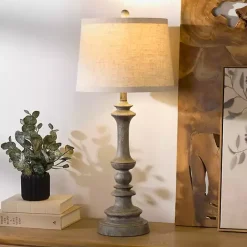 New Kirklands Home Savannah Spindle Table Lamp Gray