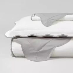 Discount Kirklands Home Gray Scallop Edge 3-pc. King Duvet Cover Set
