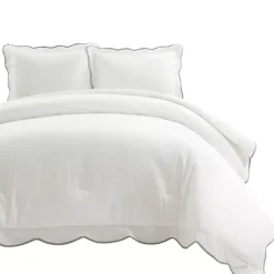 Outlet Kirklands Home Gray Scalloped Edge 3-pc. King Comforter Set