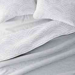 Best Kirklands Home Gray Scalloped Reversible 3-pc. King Quilt Set