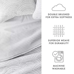 Best Kirklands Home Gray Scalloped Reversible 3-pc. King Quilt Set