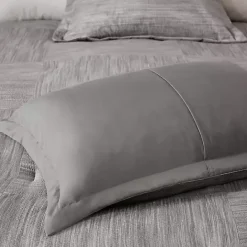 Sale Kirklands Home Gray Seersucker 7-pc. King Comforter Set
